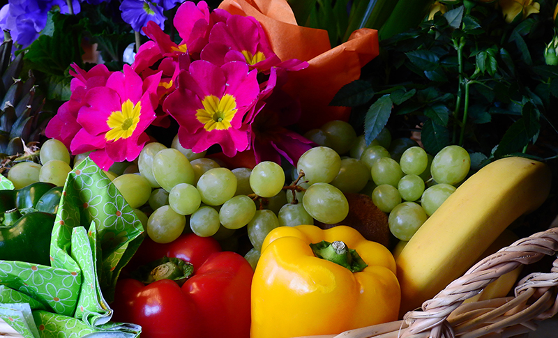 Flowers, Fruits and Vegetables